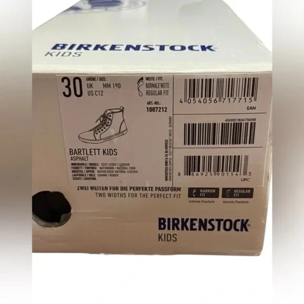 Birkenstock‎ Bartlett Kids Sz EU 30 US C12 Regular Fit Black Boots